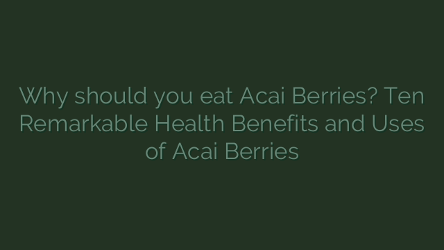 Why should you eat Acai Berries? Ten Remarkable Health Benefits and Uses of Acai Berries